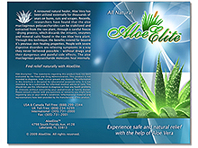 Brochure cover design for AloeElite